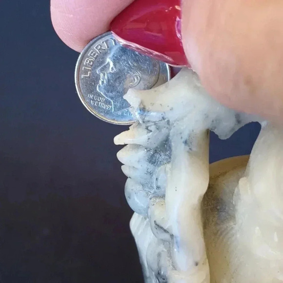 Vintage Chinese Hand Carved Soapstone Figurine Shou Lao - Picture 7 of 7